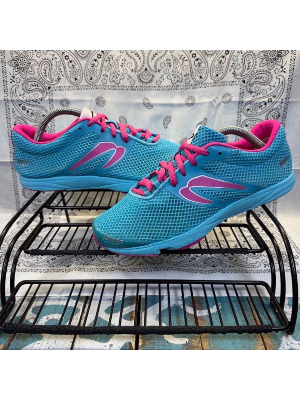 NEW Newton Running Shoes Womens Size 8.5 Blue/Pink MV3 Racing Flat Lightweight